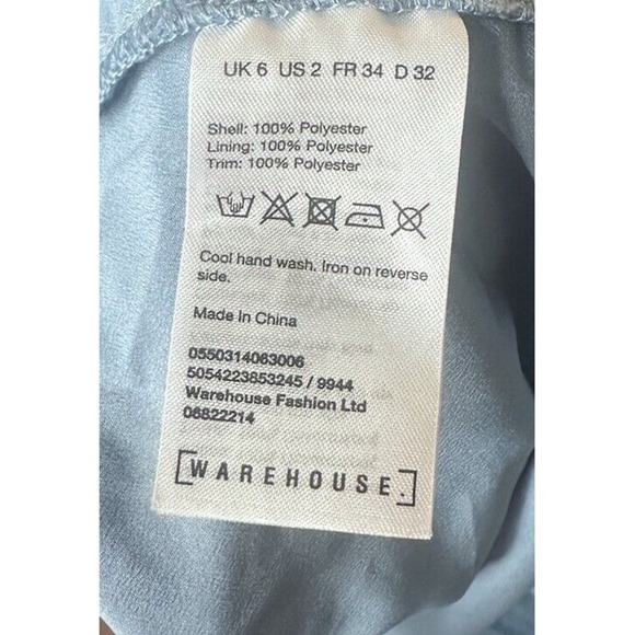 Warehouse Scallop hem Luxe Lace lined Occassion party Dress size us 2 uk 6 - Picture 10 of 10